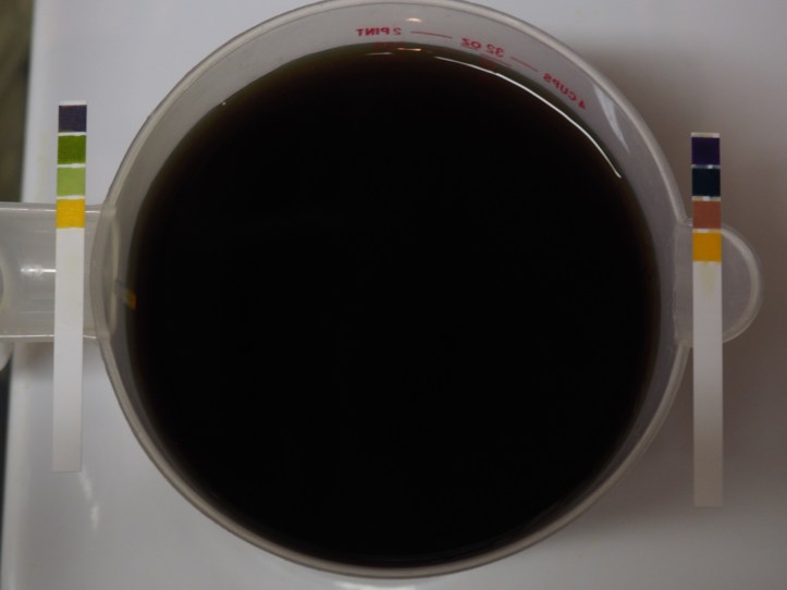 pH of coffee before and after buffering