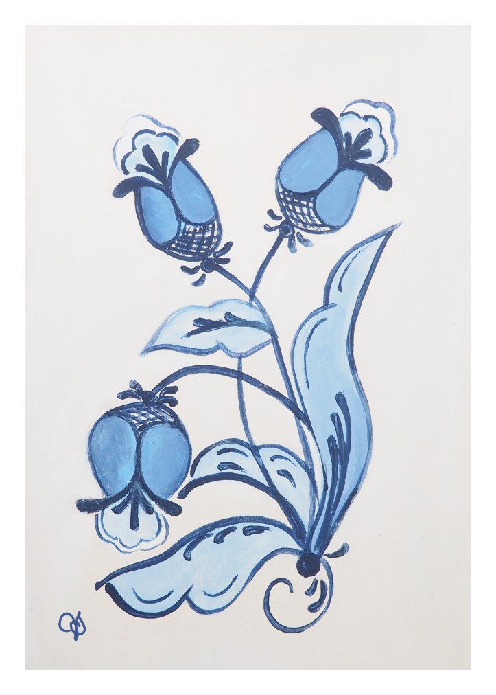 Blue Rosemal Painting